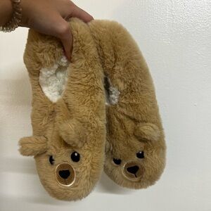 Slip on bear slippers